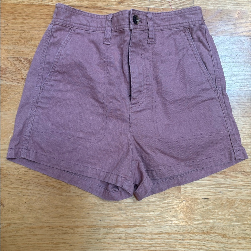 Madewell High Waist Mauve Shorts Size XXS Casual Cottage